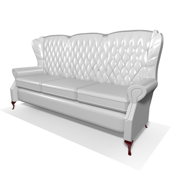 classic 3 piece chairs 3d model - CLASSIC CHAIR 3 PIECE SET by Carrara1